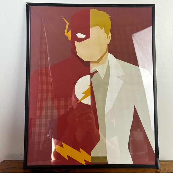 THE FLASH Superhero poster sold with or without frame 15x19.5” - Picture 2 of 3